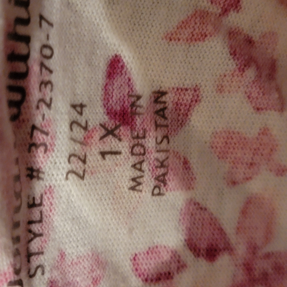 Womens Floral Print Fabric T Shirt